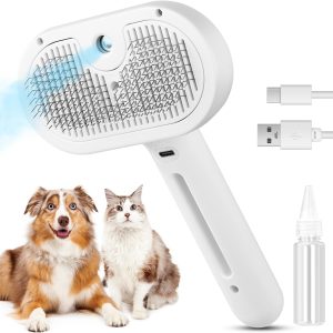 3 in 1 Cat Steam Brush Pet Spray Hair Removal Comb