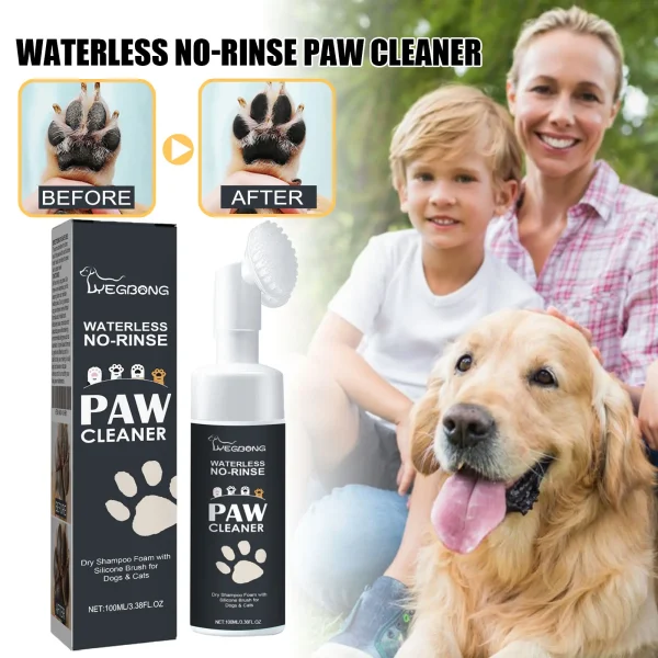 Yegbong 100ml Pet Paw Cleaner Foam Fragrance Waterless Dog Cat Paw Deep Cleansing Remove Dirt Rinse-Free Puppy Dog Claw Cleaner - AliExpress 15