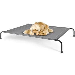 Cooling Elevated Dog Bed Outdoor Raised Portable Dog Cot Beds No-Slip Feet Durable Portable Pet Hammock Bed